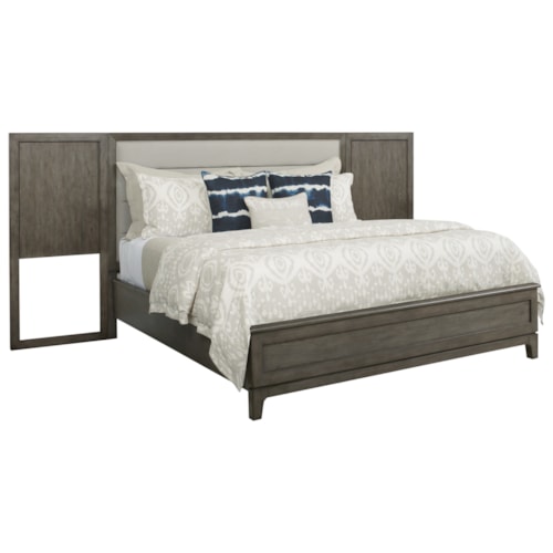 Ross King Pier Bed with Upholstered Headboard