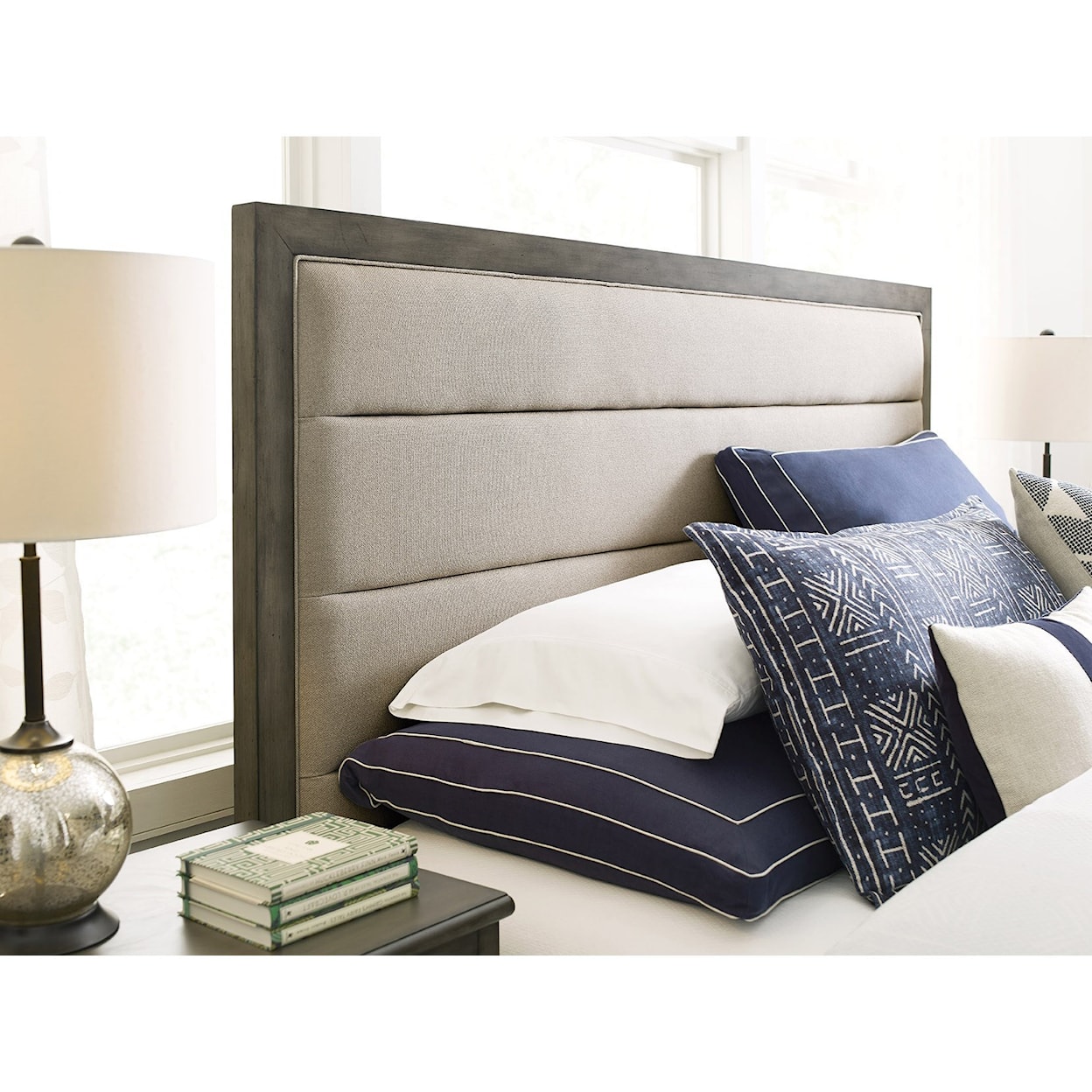Kincaid Furniture Cascade 863-323P Ross Queen Upholstered Panel Bed ...
