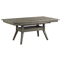Dillon Solid Wood Tresle Dining Table with 24" Leaf