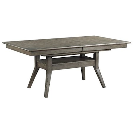 Dillon Solid Wood Tresle Dining Table with 24" Leaf