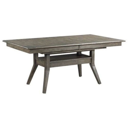 Dillon Solid Wood Tresle Dining Table with 24" Leaf