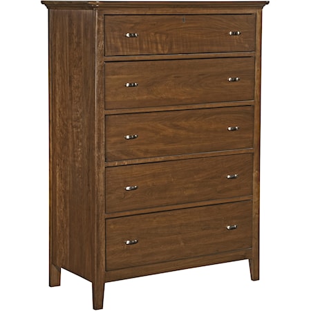 Solid Cherry Five Drawer Chest