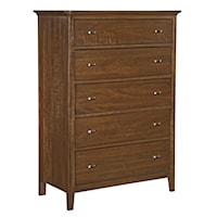 Solid Cherry Five Drawer Chest