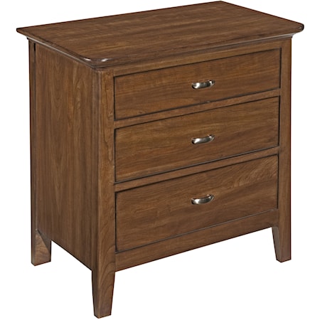 Three Drawer Cherry Nightstand