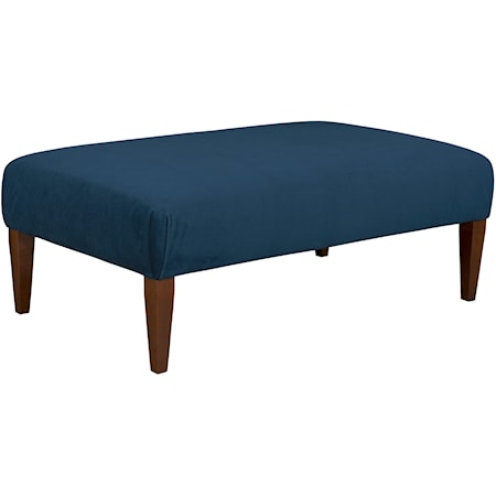 Large Cocktail Ottoman w/ Tapered Legs