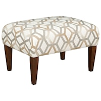 Small Cocktail Ottoman w/ Tapered Legs