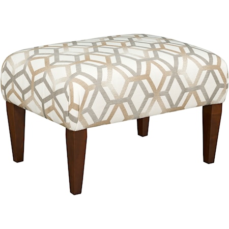 Small Cocktail Ottoman w/ Tapered Legs