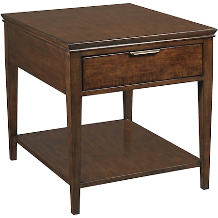 Transitional Elise End Table with One Drawer