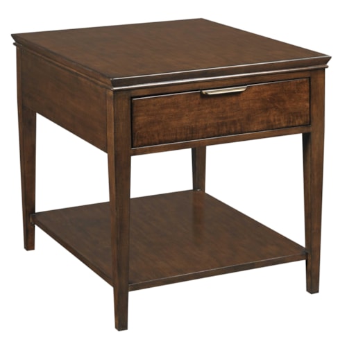 Transitional Elise End Table with One Drawer