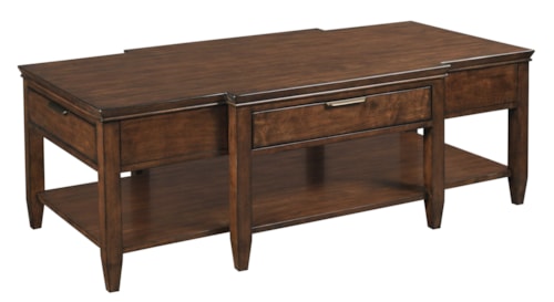 Transitional Elise Cocktail Table with Four Drawers