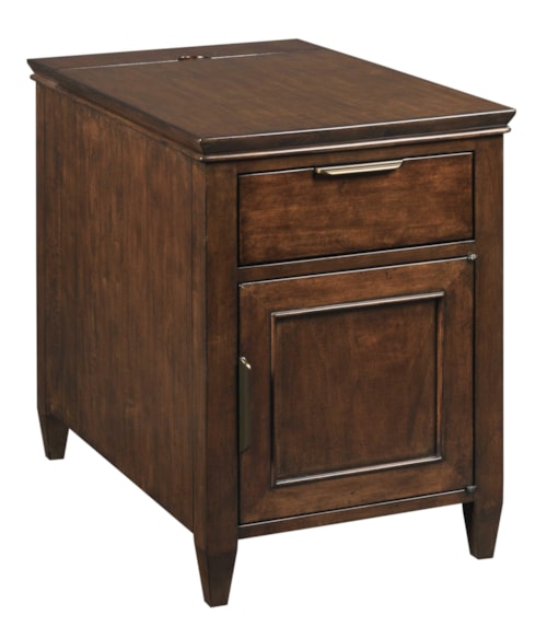 Transitional Elise Chairside Chest with Electrical Outlets