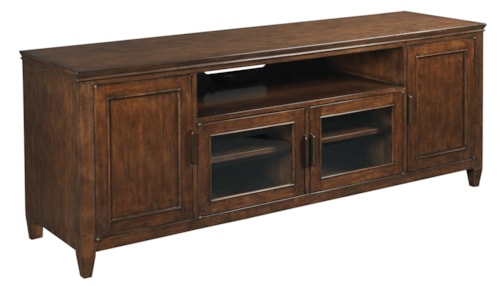 Accord 72" TV Console with Four Doors and Electrical Outlet