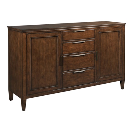 Transitional Maris Buffet with Adjustable Shelves and Silverware Storage
