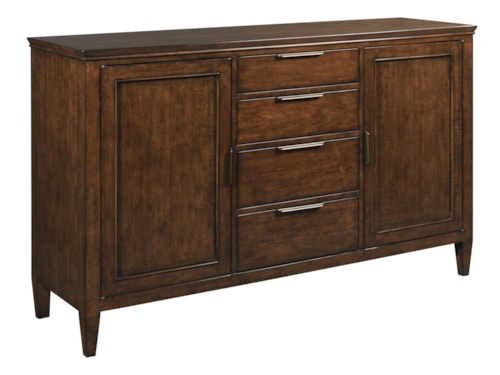 Transitional Maris Buffet with Adjustable Shelves and Silverware Storage
