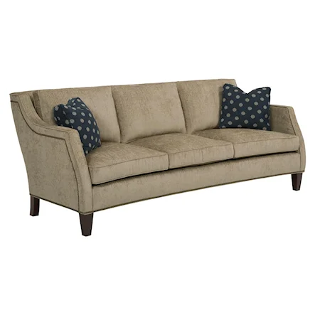 Transitional Sloped-Arm Sofa with Nailhead Trim