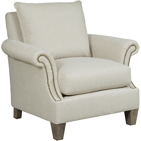 Transitional Chair with Nail Head Trim