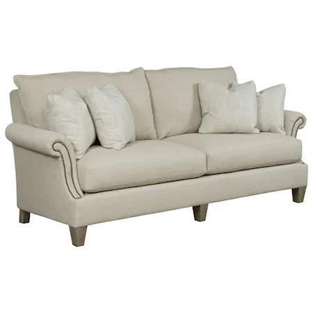 Transitional Large Sofa with Nail Head Trim