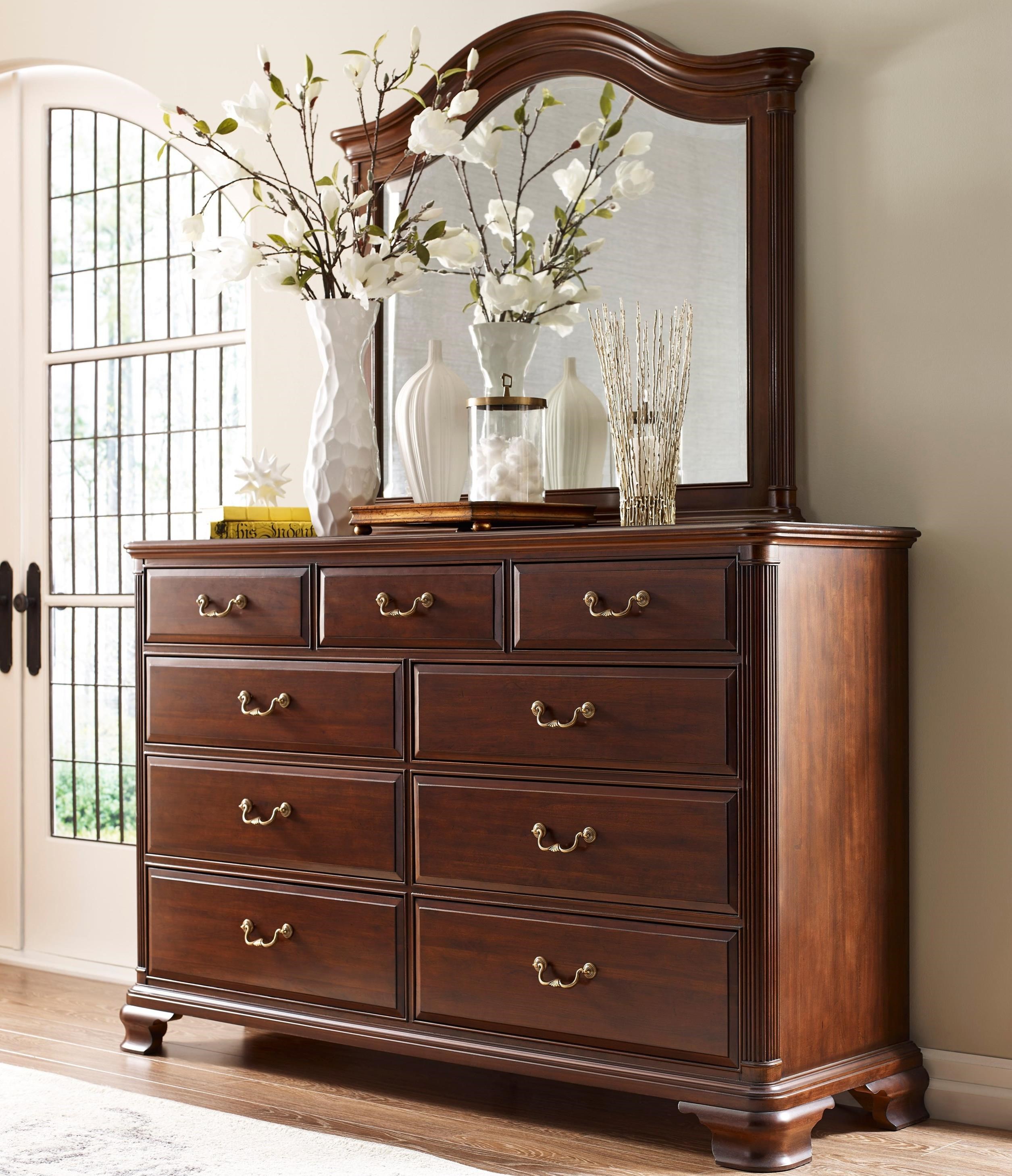 Dresser and Mirror Set