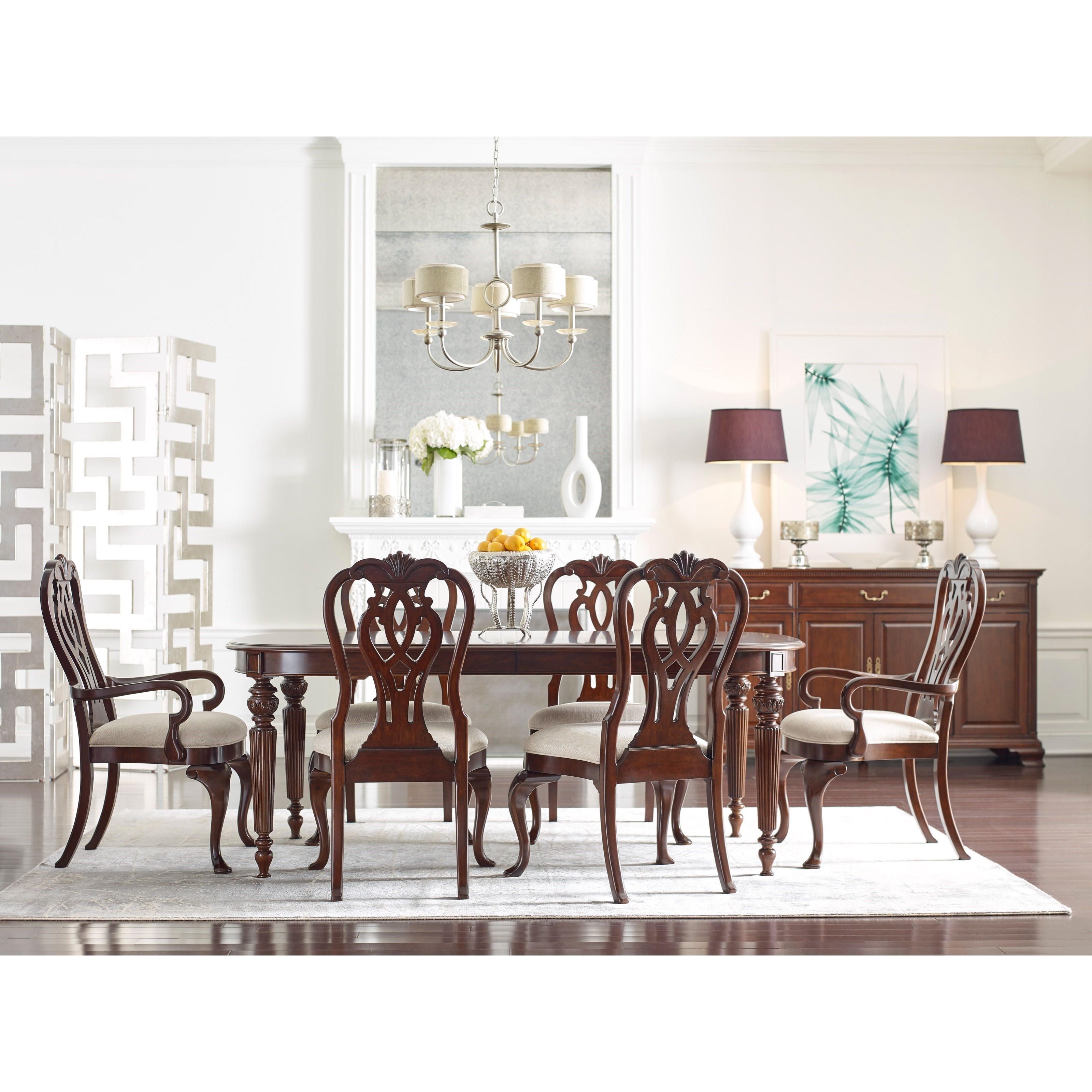 Queen anne desk hotsell and chair set