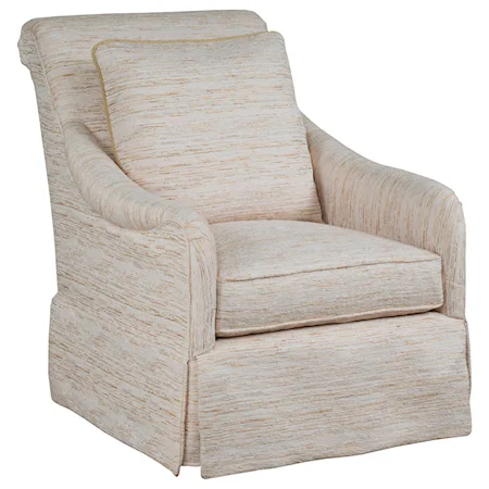 Casual Upholstered Chair with Skirt