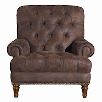 Tufted Accent Chair with Nailhead Trim