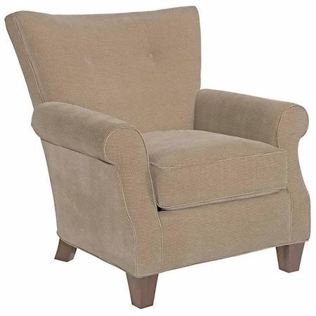 Geneva Transitional Accent Chair with Button Tufting