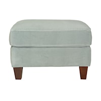 Geneva Ottoman with Tapered Block Legs