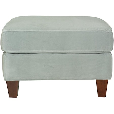 Geneva Ottoman with Tapered Block Legs