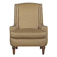 Upholstered Accent Chair with Nailhead Trim