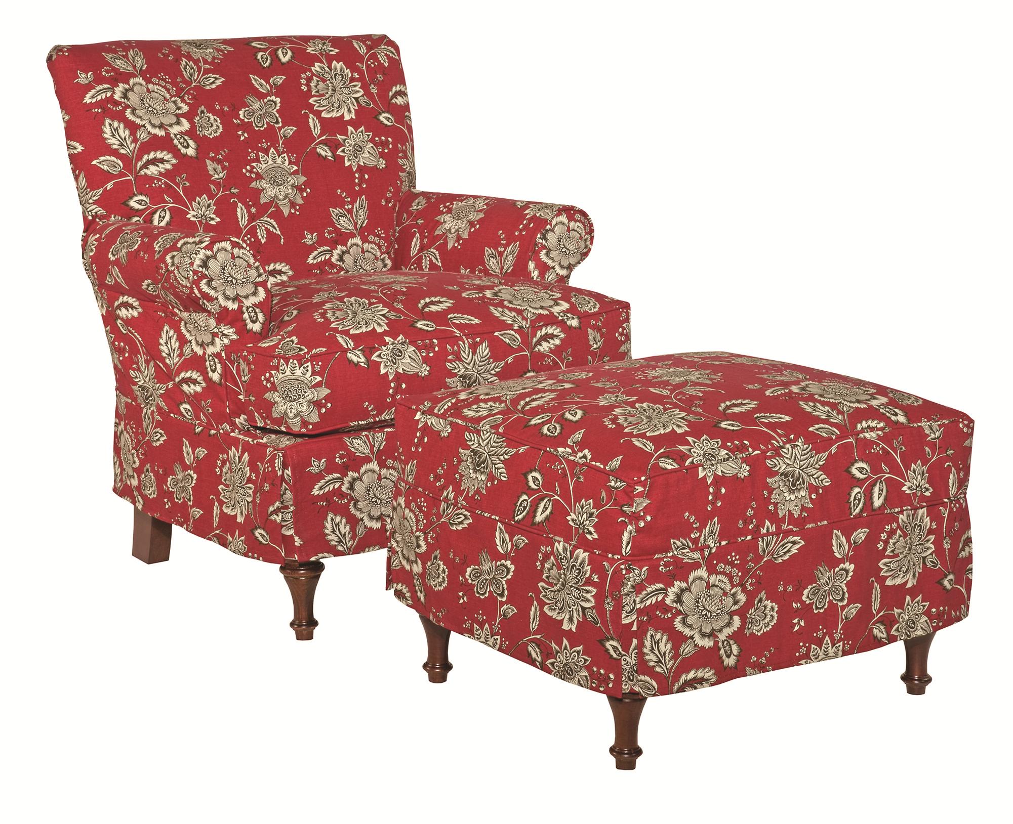 Slipcover Chair &amp; Ottoman