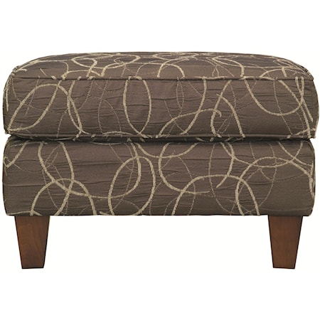 Madison Ottoman with Tapered Block Legs