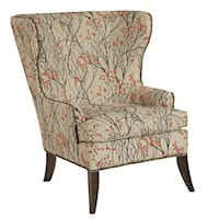 Denton Accent Chair with Wide Flared Back and Nailhead Trim