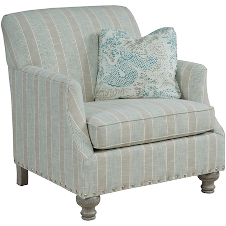 Transitional Chair with Nail Head Trim