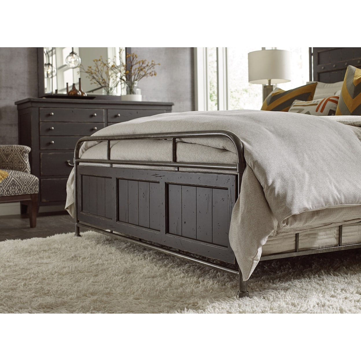 Kincaid Furniture Mill House Folsom King Metal Bed