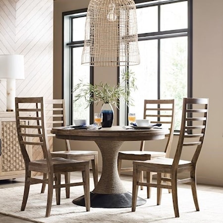 5-Piece Dining Set with Lindale Table and Canton Ladderback Chairs