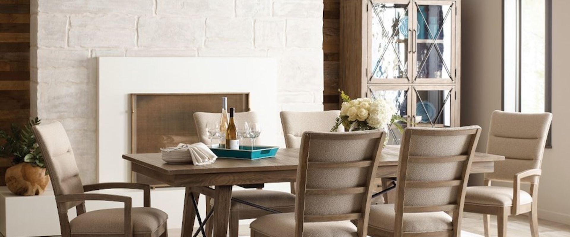 7-Piece Laredo Dining Set with Upholstered Chairs