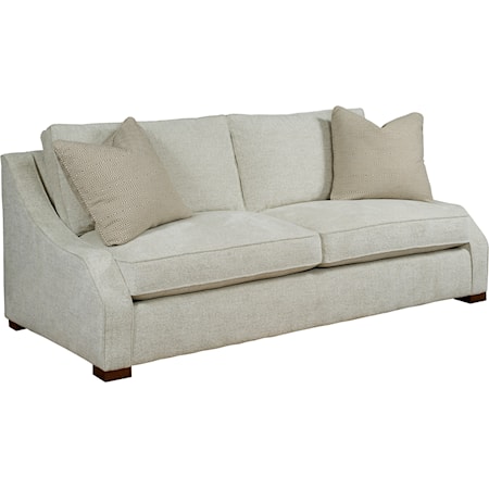 Two Cushion Sofa with Sloping Track Arms