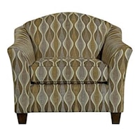 Flared Arm Upholstered Chair