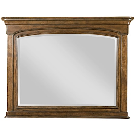 Traditional Landscape Mirror with Solid Wood Frame