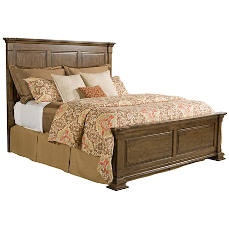 Queen Monteri Solid Wood Panel Bed