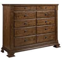 Solid Wood Bureau with Felt Lined Jewelry Storage and Flip-Front Media Drawers