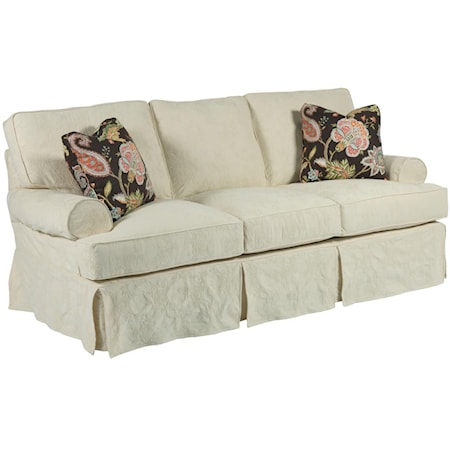 Samantha Three Seat Sofa with Slipcover Tailoring & Loose Pillow Back