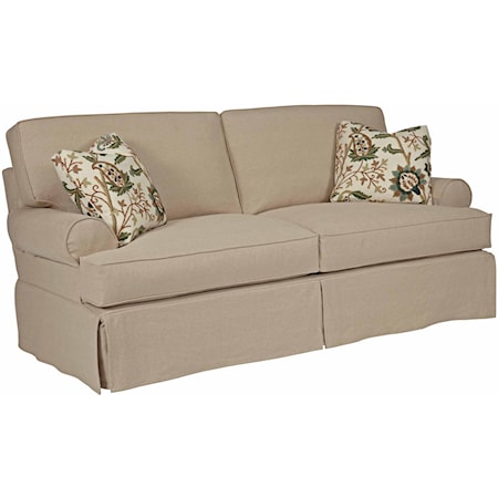 Samantha Two Seat Sofa with Slipcover Tailoring & Loose Pillow Back