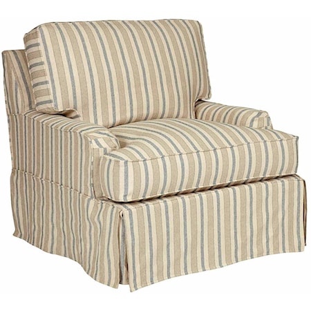 Casual Upholstered Chair with Slip Cover