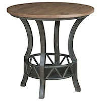 Pisgah Round Lamp Table with Two Tone Finish