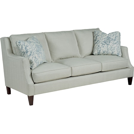 Vivian Sofa with Wooden Tapered Legs