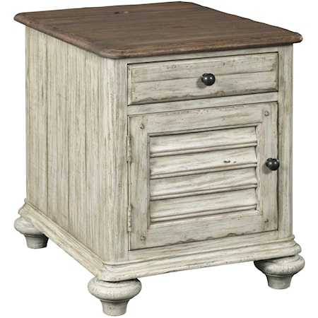 Chairside Chest with 1 Drawer and 1 Shutter-Style Door