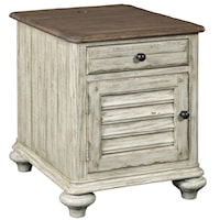 Chairside Chest with 1 Drawer and 1 Shutter-Style Door