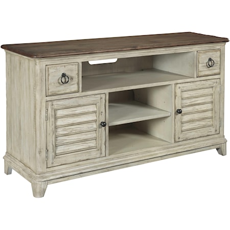 56" Console with 2 Drawers and Doors and Adjustable Shelves