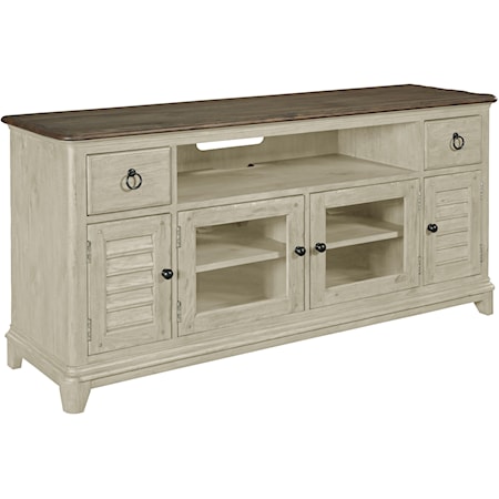 66" Console with 2 Drawers and 4 Doors and Adjustable Shelves